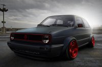 vw golf tuning black-red